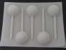 1405 Basketball Chocolate or Hard Candy Lollipop Mold